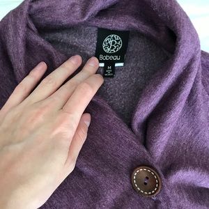 Bobeau Drapey Cardigan Purple Size M